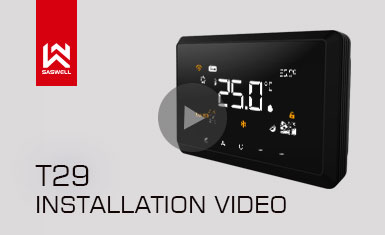 Vídeo de instalación del termostato inteligente compatible con Google Home T29UTW-7-WIFI(TY)